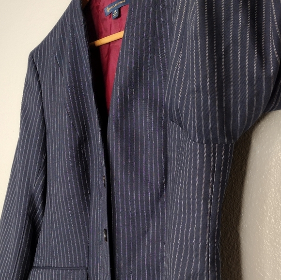 Brooks Brothers Wool Blend Pinstripe Front Button Business Office Coats Blazer - Picture 11 of 15
